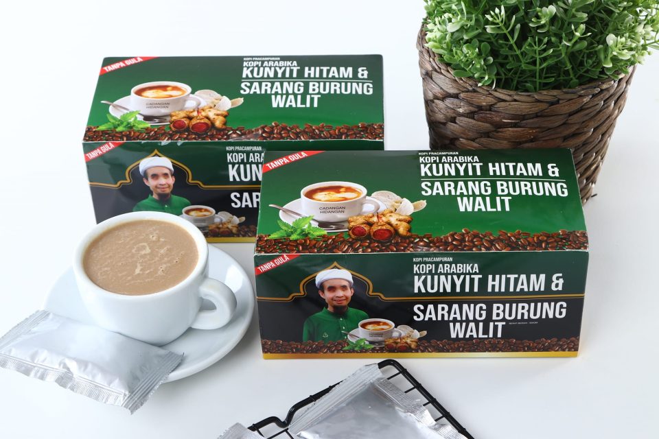 Pakej Promosi (2 kotak) RM 110 RM110 2 Kotak Kopi Arabika Kunyit Hitam & Sarang Burung Walit